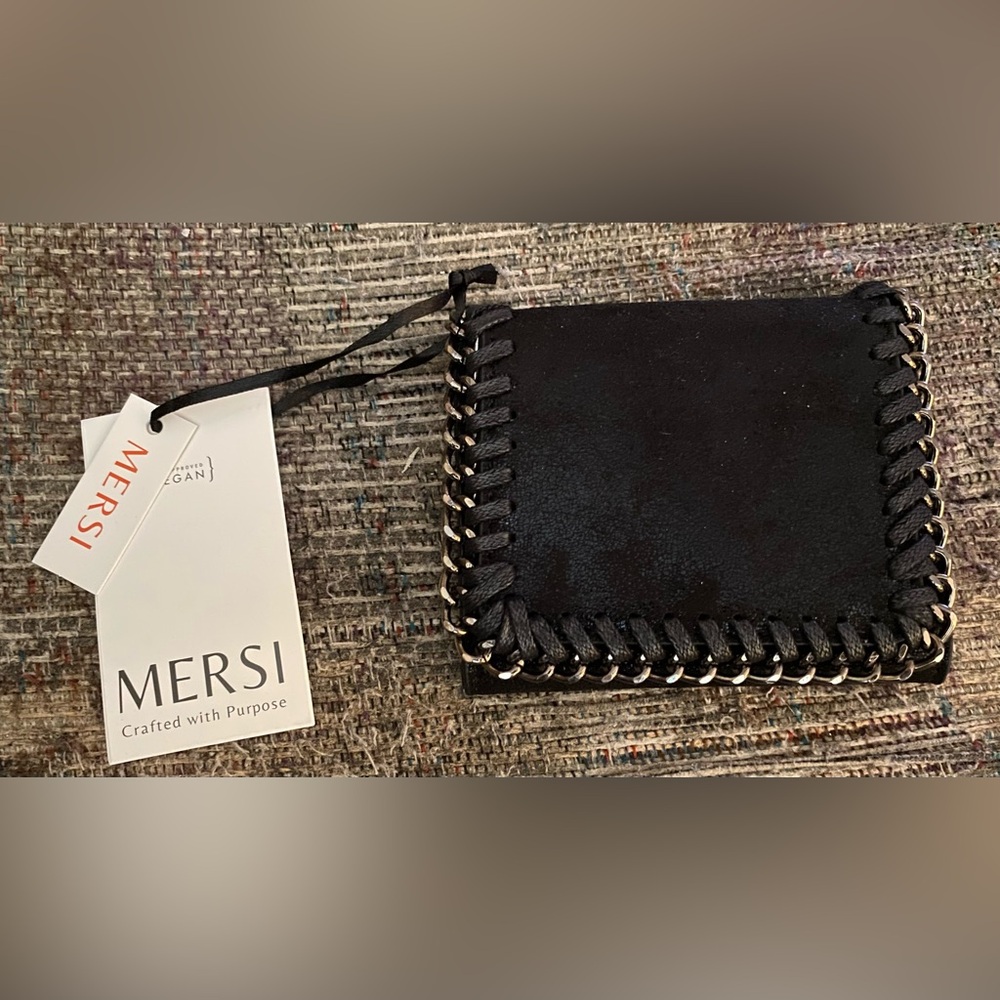 MERSI Black Alicia Suede Wallet.